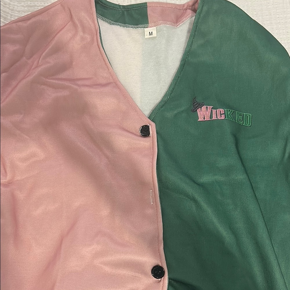 Wicked Pink and Green Button-Up Cardigan